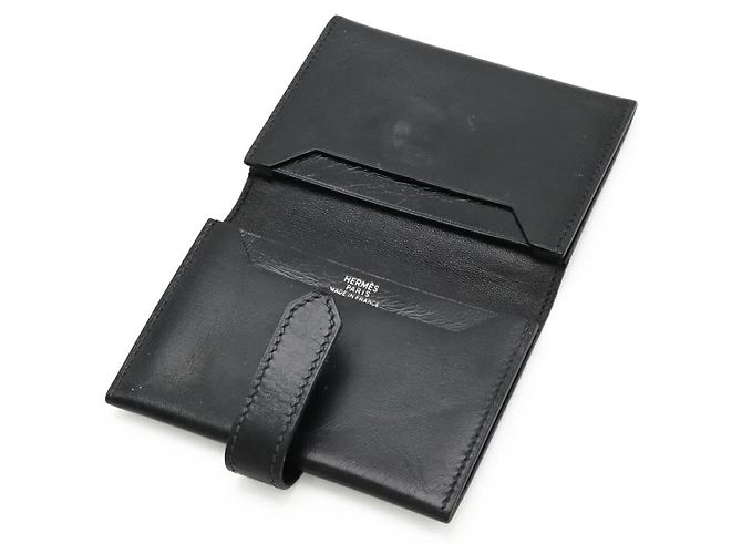 Porte-cartes en Box Calf Béarn d'Hermès Noir - vue 5