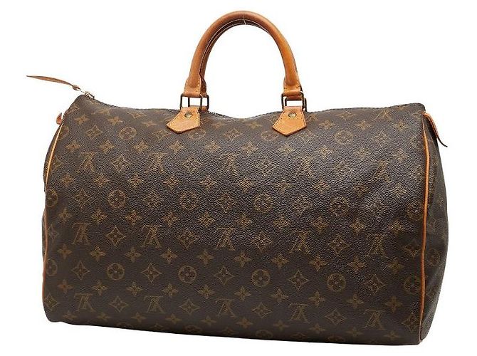 Speedy Borsa a mano Monogram Louis Vuitton Marrone - vista 2