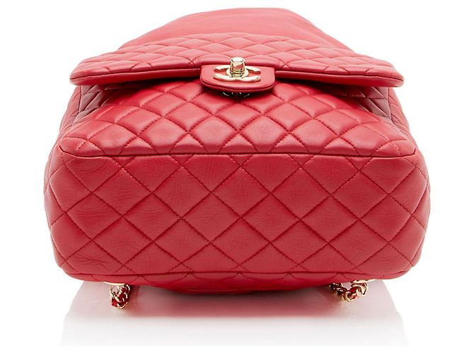 Gabrielle Mochila grande de couro de cordeiro matelassado Chanel em Seul Rosa - vista 4