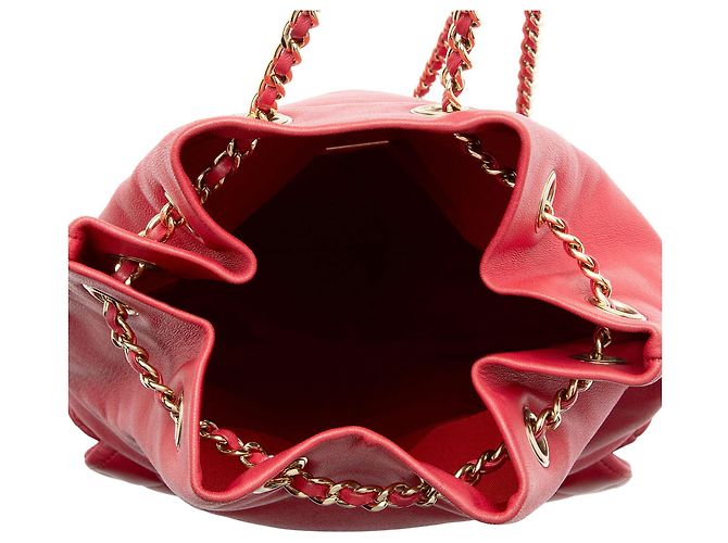 Gabrielle Mochila grande de couro de cordeiro matelassado Chanel em Seul Rosa - vista 7