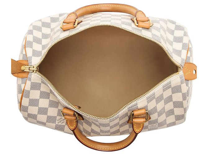 Borsa Louis Vuitton Damier Azur Speedy 30 Blu - vista 7