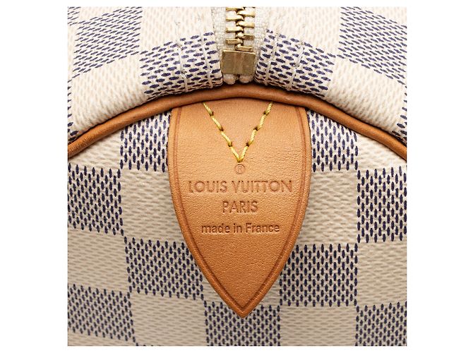 Borsa Louis Vuitton Damier Azur Speedy 30 Blu - vista 8