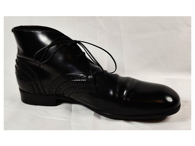 Louis Vuitton Derby Scarpe Alte Pelle Lucida Nera Nero - vista 12