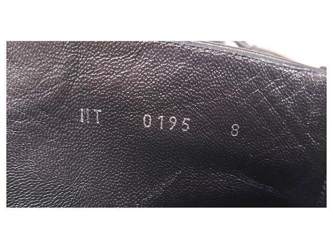 Louis Vuitton Derby Scarpe Alte Pelle Lucida Nera Nero - vista 19