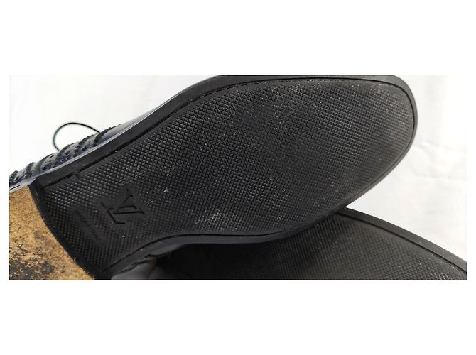 Louis Vuitton Derby Scarpe Alte Pelle Lucida Nera Nero - vista 6