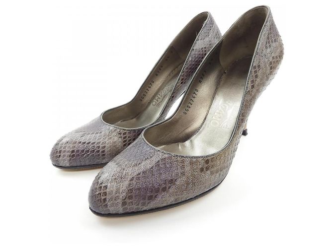 Pumps Salvatore Ferragamo Grigio - vista 3