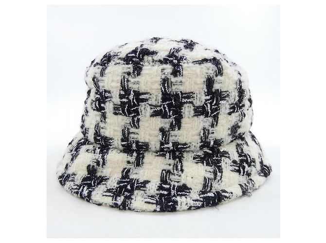 Timeless Cappello in misto lana Chanel Nero Argento Bianco - vista 2