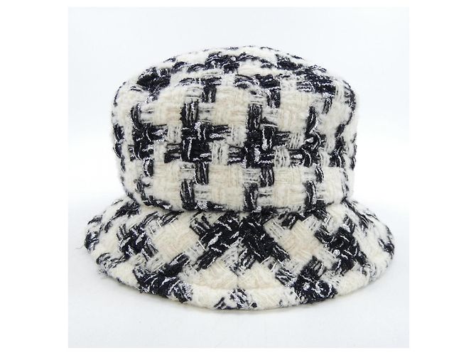 Timeless Cappello in misto lana Chanel Nero Argento Bianco - vista 4