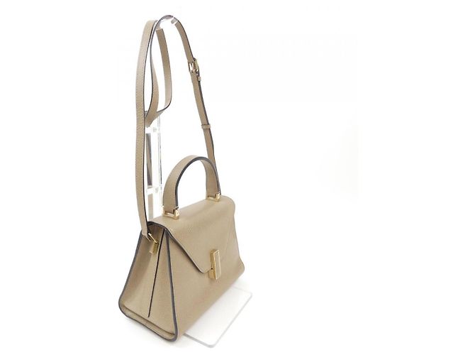 Mini borsa in pelle di vitello morbida Valextra Beige - vista 2