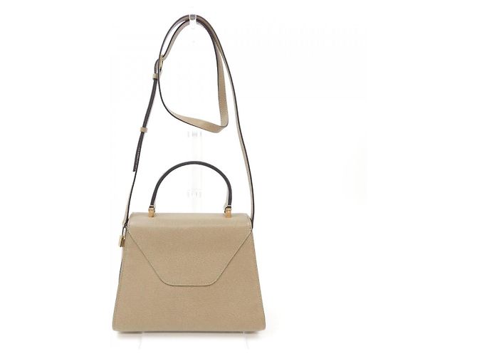 Mini borsa in pelle di vitello morbida Valextra Beige - vista 3