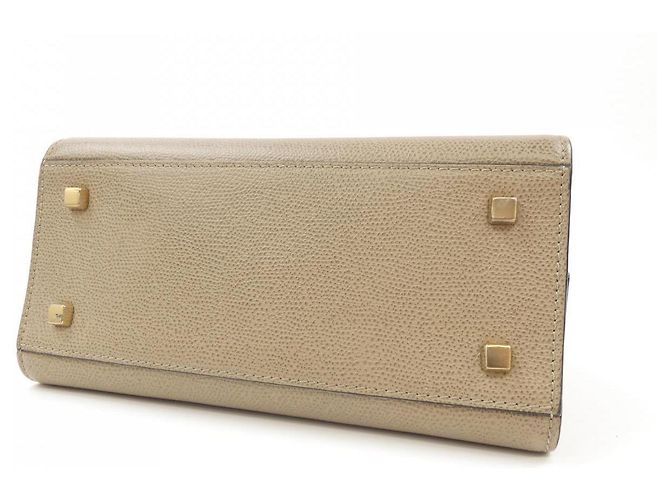 Mini borsa in pelle di vitello morbida Valextra Beige - vista 4
