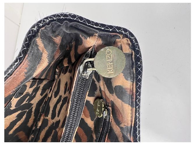 Bolso tote de piel de pelo negro Kenzo - vista 16