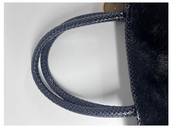Bolso tote de piel de pelo negro Kenzo - vista 18
