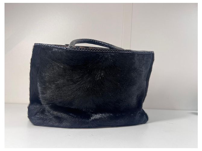 Bolso tote de piel de pelo negro Kenzo - vista 4