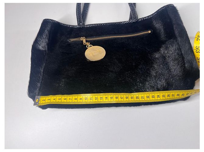 Bolso tote de piel de pelo negro Kenzo - vista 8