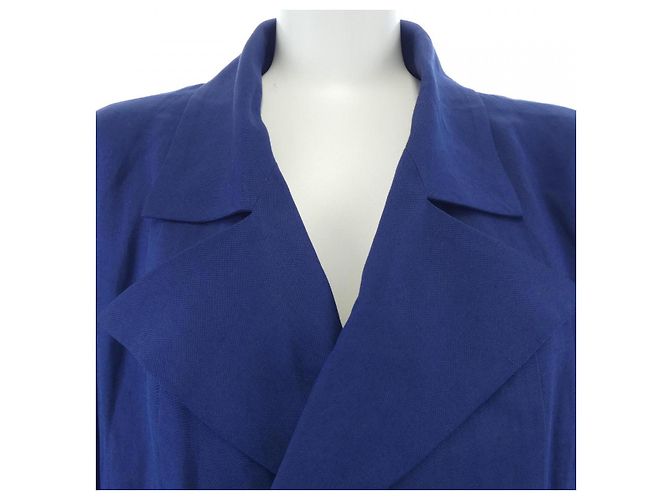Chanel Mantel Blau Marineblau - Ansicht 5