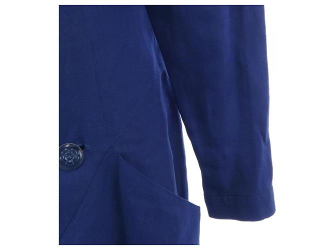 Chanel Mantel Blau Marineblau - Ansicht 6