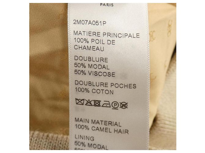 Céline Cappotto Camel CELINE Beige - vista 3