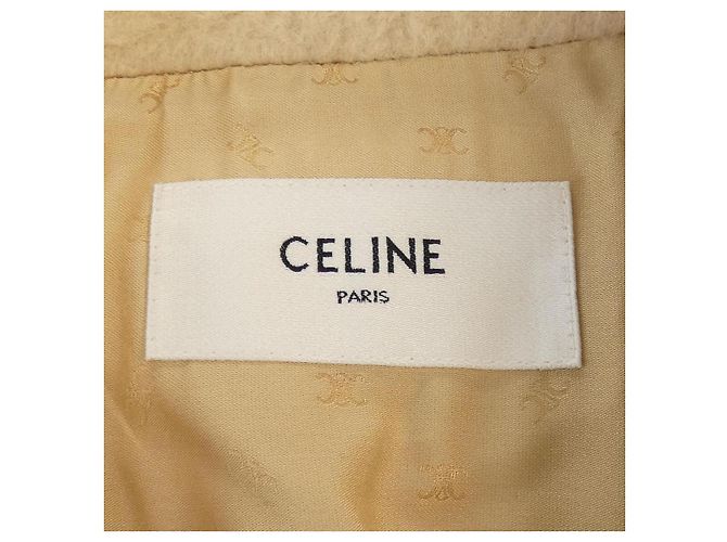 Céline Cappotto Camel CELINE Beige - vista 4