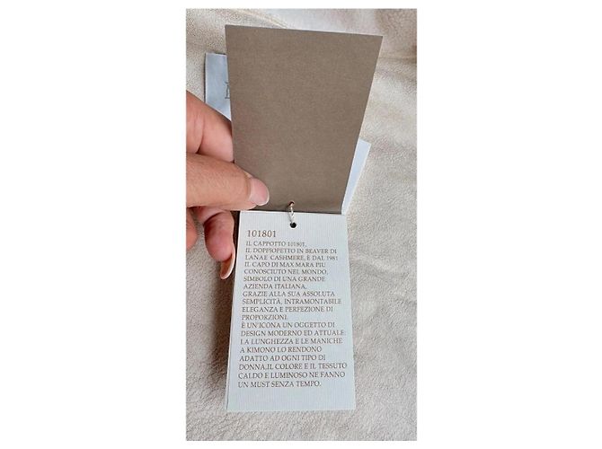 Abrigo Max Mara Teddy Bear de lana crema Crudo - vista 3