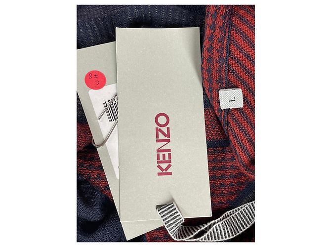 Pull Kenzo listrado e estampado Vermelho Cinza - vista 10