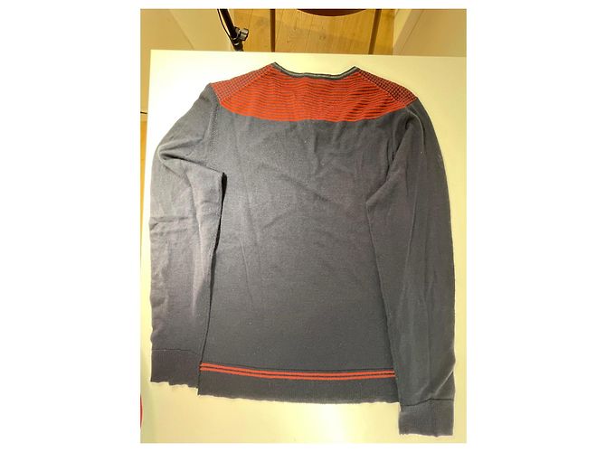 Pull Kenzo listrado e estampado Vermelho Cinza - vista 3