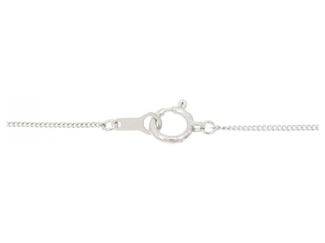 Autre Marque Au585 White Gold Diamond Necklace Silvery - view 5