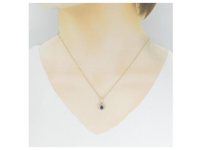 Autre Marque Collar de diamante de zafiro Au750 - vista 6