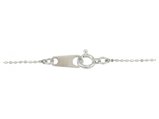 Autre Marque Platin-Diamant-Halskette Silber - Ansicht 5