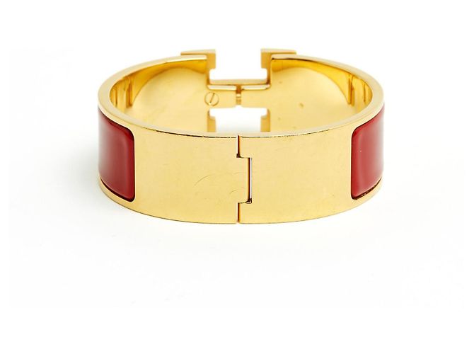 Clic H Bracciale Dore Rosso Clic Clac H di Hermès
Bracciale in Metallo Dorato e Smalto Rosso Hermes D'oro - vista 5