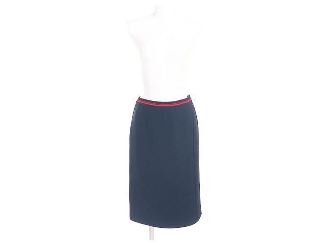 Miu Miu Falda de Viscosa Sideline MIUMIU Azul - vista 2