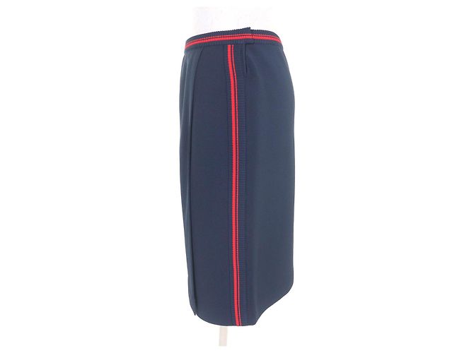 Miu Miu Falda de Viscosa Sideline MIUMIU Azul - vista 3