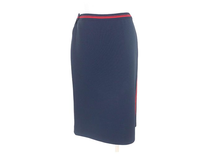 Miu Miu Falda de Viscosa Sideline MIUMIU Azul - vista 4