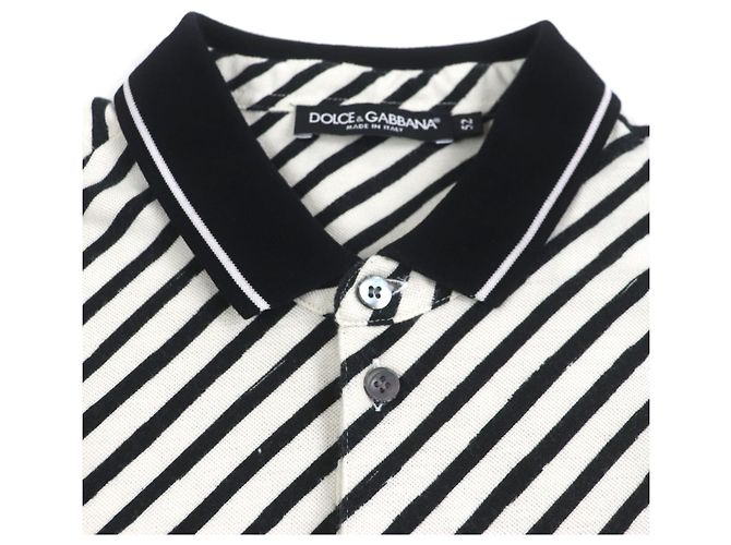 Dolce & Gabbana Camisa Polo de Algodón Dolce&Gabbana Negro Blanco - vista 2