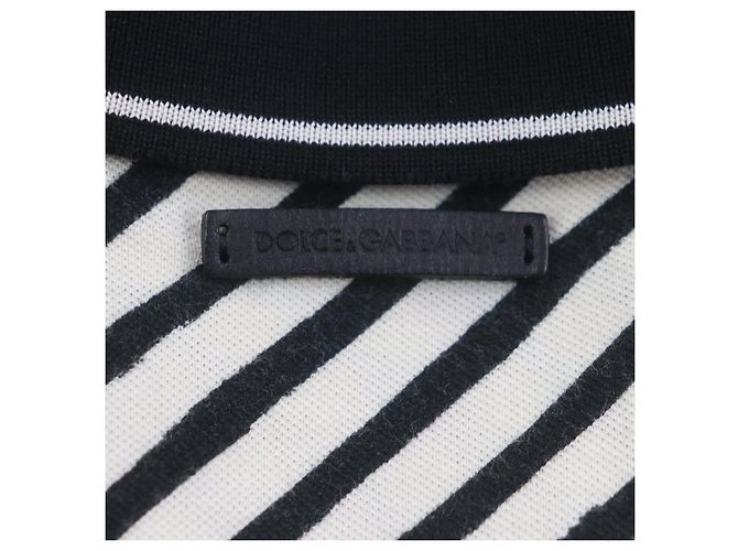 Dolce & Gabbana Camisa Polo de Algodón Dolce&Gabbana Negro Blanco - vista 4