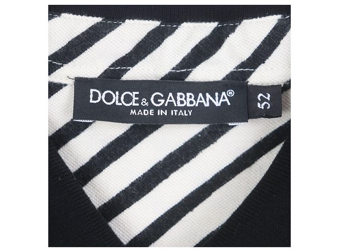 Dolce & Gabbana Camisa Polo de Algodón Dolce&Gabbana Negro Blanco - vista 5