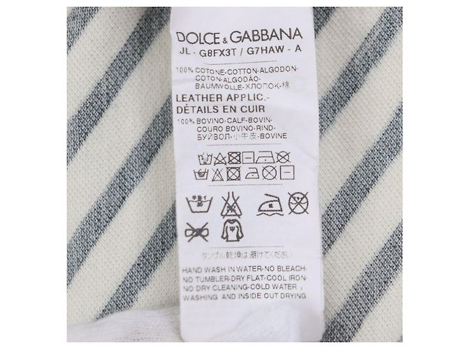 Dolce & Gabbana Camisa Polo de Algodón Dolce&Gabbana Negro Blanco - vista 6