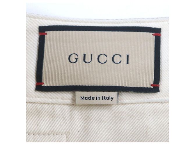 Calça de denim em algodão orgânico com logo GG em relevo da Gucci - vista 7