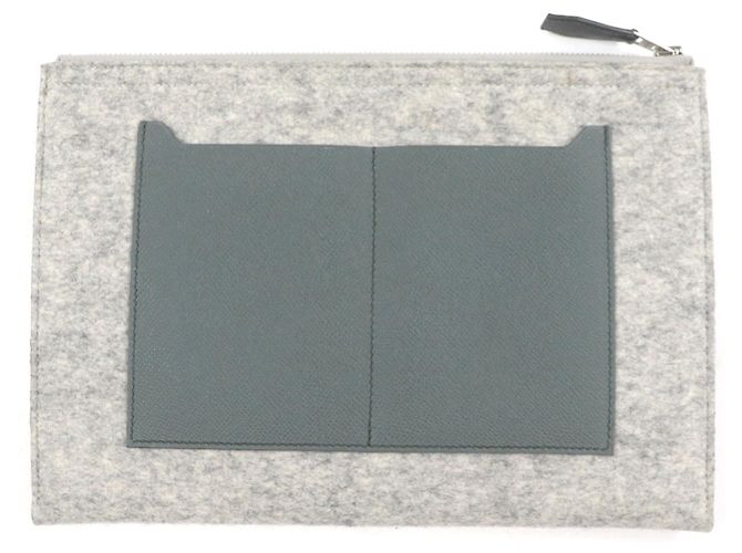 Borsa in feltro TOO DOO 29 di Hermès Marrone Grigio - vista 3