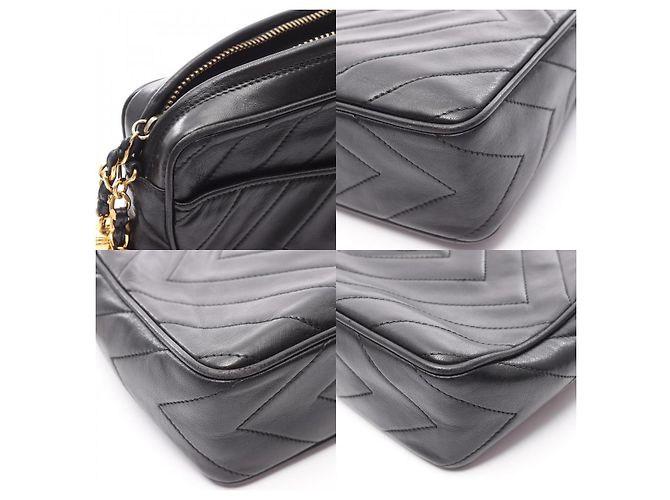 Timeless Borsa a Spalla in Pelle di Agnello Chanel Coco Mark Nero - vista 18