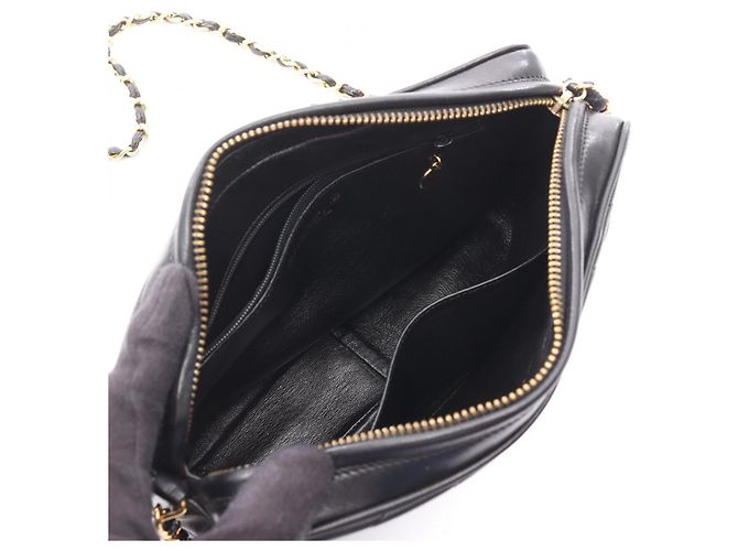 Timeless Borsa a Spalla in Pelle di Agnello Chanel Coco Mark Nero - vista 6