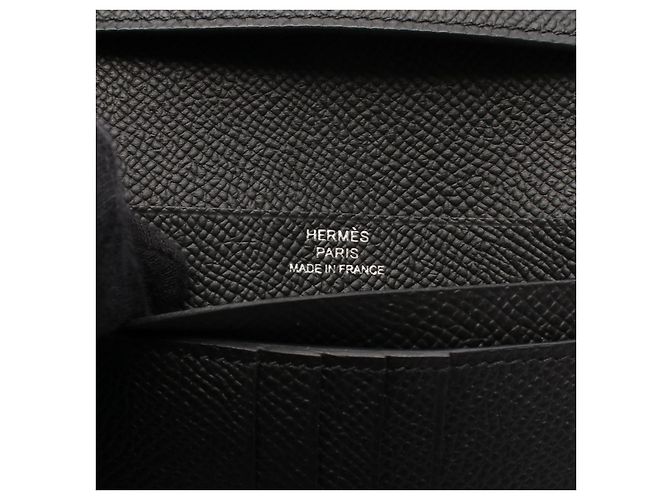 Billetera Compacta Béarn de Cuero Epsom Hermès Negro - vista 4