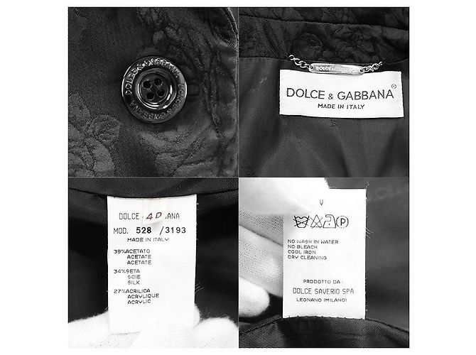 Abrigo Floral de Jacquard Dolce & Gabbana Negro - vista 10