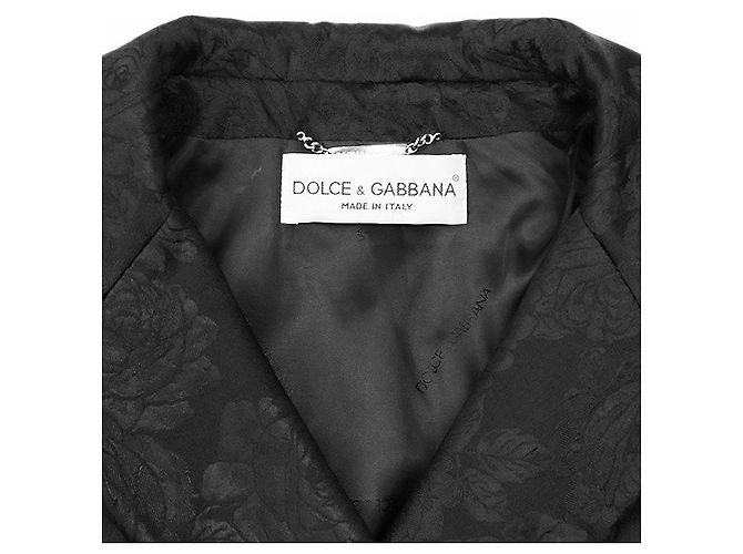 Abrigo Floral de Jacquard Dolce & Gabbana Negro - vista 9