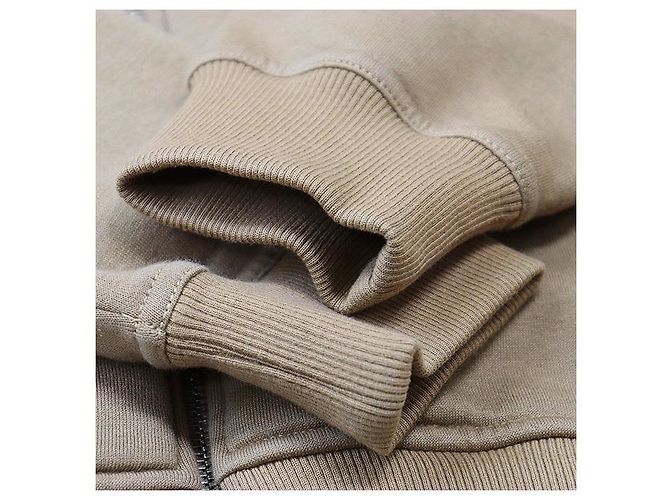 Trim Hoodie aus Cashmere-Mischung mit Lederbesatz von Hermès Braun Kamel - Ansicht 5