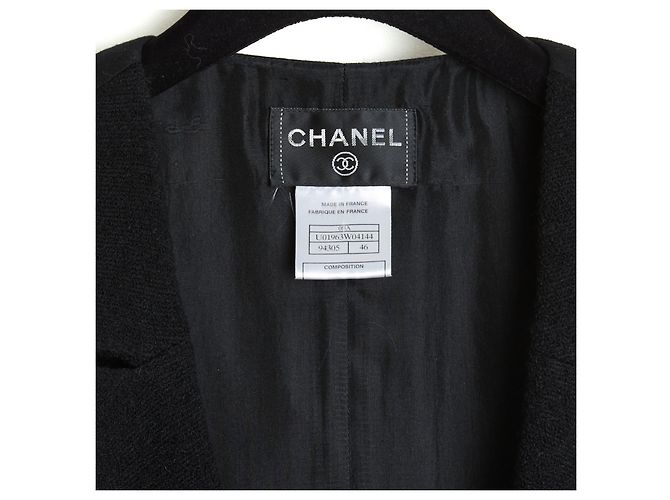 Chanel 2008 Chaleco Negro FR42 Chaleco Doble Botón UK14 U12 - vista 2