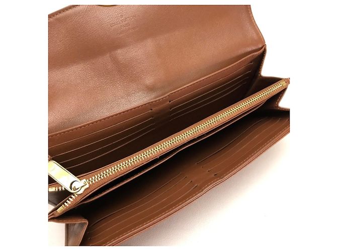 Cartera larga bifold Amelia Mahina de Louis Vuitton Castaño Coñac - vista 4