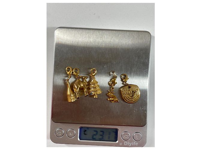 Set di 4 charm Balenciaga D'oro - vista 10