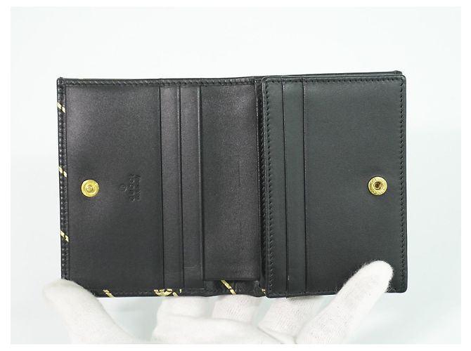 Billetera Gucci GG Marmont de cuero compacta Negro - vista 4