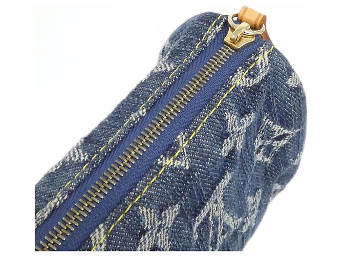 Pochette Speedy GM in Denim Monogram Louis Vuitton Blu - vista 4